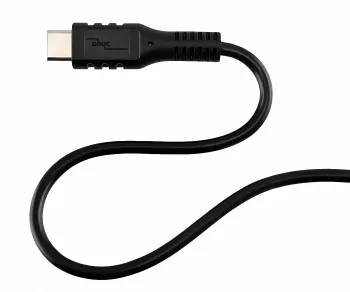 Cavo di ricarica DINIC USB tipo C a C, 2x spina USB tipo C, 60W, 3A, OD: 3,5 mm, nero, scatola DINIC con foro Euro, 1,5 m